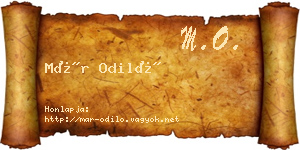 Már Odiló névjegykártya